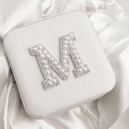 Jewelry Box with Pearl initial