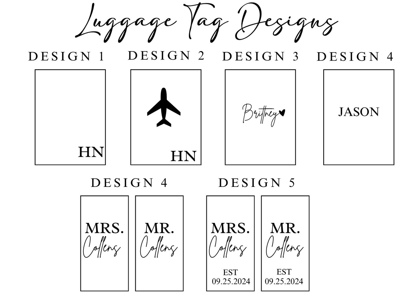 Mr & Mrs Luggage Tag
